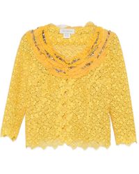Gemy Maalouf - Floral-Lace Jacket - Lyst