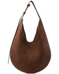 Aesther Ekme - Medium Curved Suede Shoulder Bag - Lyst