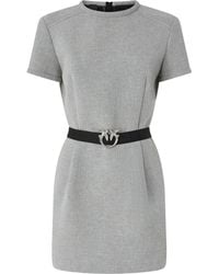 Pinko - Belted Short-Sleeve Mini Dress - Lyst