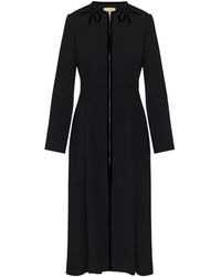 Valentino Garavani - Bow-Embellished Zip-Fastening Coat - Lyst