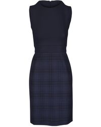 Akris - チェック ノースリーブミニドレス - Lyst