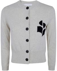 Isabel Marant - Newton Logo-Intarsia Cardigan - Lyst