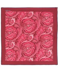 Kiton - Paisley-pattern Silk Scarf - Lyst