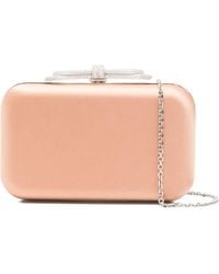 Mach & Mach - Crystal-Embellished Bow Clutch - Lyst