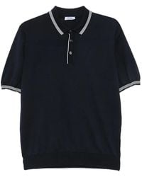 Cesare Attolini - Stripe-Trim Short-Sleeve Polo Shirt - Lyst