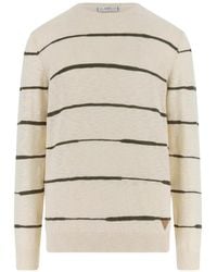 Guess - Grier Cn Ls Striped-Greens - Lyst