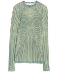 Jean Paul Gaultier - Top de malla con estampado en espiral - Lyst