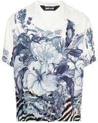 Just Cavalli - Camisa bowling con motivo floral - Lyst