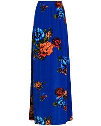 Vetements - Floral-print Velvet Maxi Skirt - Lyst