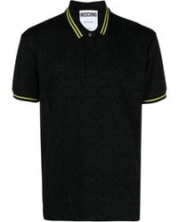 Moschino - Gestreiftes Poloshirt mit Jacquard-Logo - Lyst