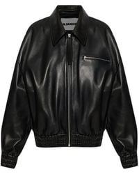 Jil Sander - Bomber Con Zip - Lyst