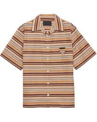 Prada - Camicia in misto cotone ricamato - Lyst