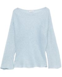 Carine Gilson - Boat-Neck Long-Sleeve Sweater - Lyst