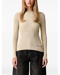 ARMANI EXCHANGE - Ribbed Logo-Embroidered Sweater - Lyst