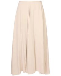 Agnona - Jupe Mi-Longue Évasée À Taille Haute - Lyst