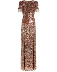 Jenny Packham - Eugenie Sequin Fringed Maxi Dress - Lyst