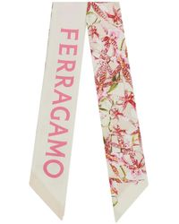 Ferragamo - Floral Bloom Print Silk Mini Bandeau - Lyst