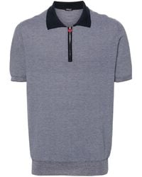 Kiton - Striped Cotton Polo Shirt - Lyst