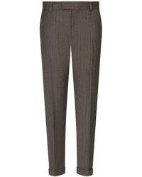 Dolce & Gabbana - Broek Van Stretch-Wol Met Krijtstreep - Lyst