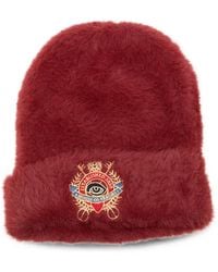 House of Errors - Embroidered-Crest Faux-Fur Beanie Hat - Lyst