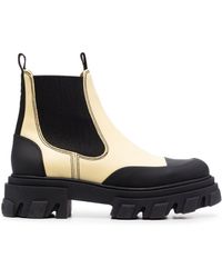 Ganni - Leather Chelsea Boots - Lyst