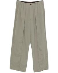 Giorgio Armani - Pleated Wide-Leg Trousers - Lyst