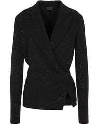 Giorgio Armani - Blazer cruzado con solapas de muesca - Lyst