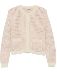 Moncler - Cable-Knit Button-Up Cardigan - Lyst