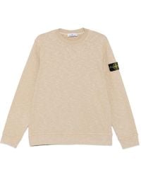 Stone Island - Sweatshirt mit Logo-Patch - Lyst