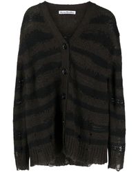 Acne Studios - Wool Blend Striped Cardigan - Lyst