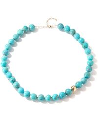Mateo - 14kt Yellow Gold Turquoise Choker Necklace - Lyst