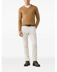 Hackett - V-Neck Elbow-Patch Sweater - Lyst