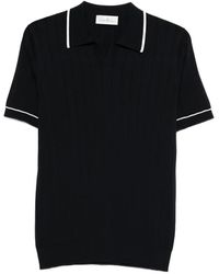 Della Ciana - Ribbed Contrast Trim Polo Shirt - Lyst