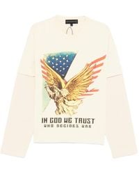 Who Decides War - Eagle-Graphic Long-Sleeve Sweatshirt - Lyst