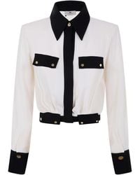 Elisabetta Franchi - Camisa con panel en contraste - Lyst