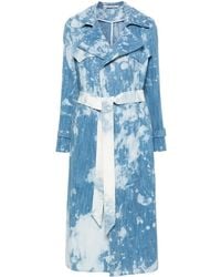 Tagliatore - Denim Trench Coat - Lyst