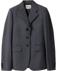 Miu Miu - Blazer À Simple Boutonnage - Lyst