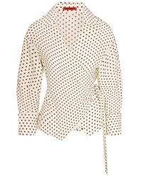 Simon Miller - Anya Polka-Dot Wrap Blouse - Lyst