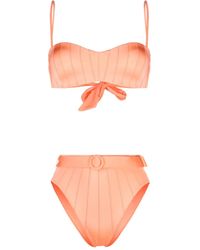 Noire Swimwear - High-Waist Belted Bikini Set - Lyst