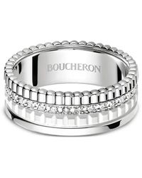 Boucheron - Quatre Double White Edition ダイヤモンド リング 18kホワイトゴールド - Lyst
