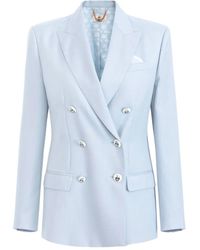 Elisabetta Franchi - Double-Breasted Tailored Blazer - Lyst