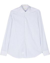 Tintoria Mattei 954 - Katoenen Overhemd Met Geometrische Print - Lyst