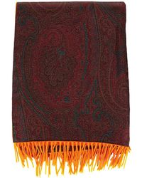 Etro - Paisley-Pattern Fringed Scarf - Lyst