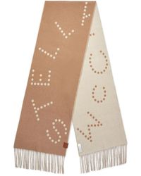 Stella McCartney - Sciarpa Con Frange E Logo - Lyst