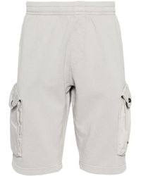 C.P. Company - Logo-Embroidered Cotton Track Shorts - Lyst