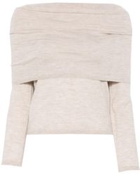 Max Mara - Faretra Off-Shoulder Sweater - Lyst