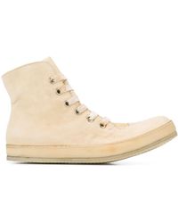 A Diciannoveventitre High-Top-Sneakers im Used-Look - Natur