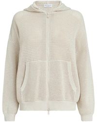 Brunello Cucinelli - Cotton Hooded Cardigan - Lyst
