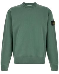 Stone Island - 6100022 Brushed Organic-Cotton Fleece Oversized-Fit Crew-Neck Sweatshirt With Ribbed Trims - Lyst
