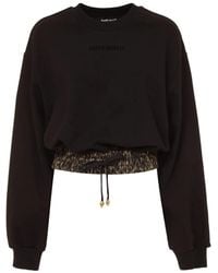 Just Cavalli - Drawstring Leopard-Print Sweatshirt - Lyst
